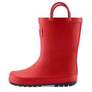 Mysoft Red Kids Rain Boots, Size 7